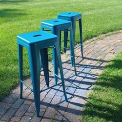 3 Vintage Commercial Grade Industrial Shop Stools