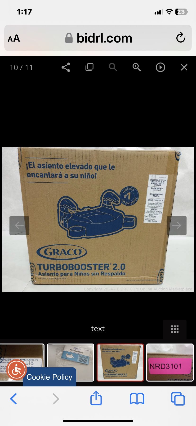  Graco Booster Seat  New In Box