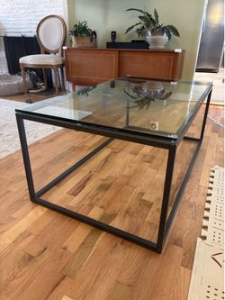 Glass coffee table
