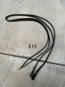 Black Leather Western Split Reins