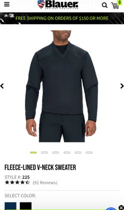 Blauer FLEECE-LINED V-NECK SWEATER