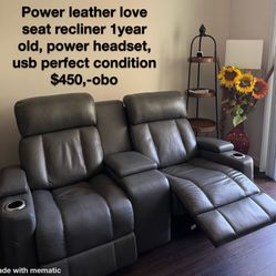 Love Seat Power Recliner 