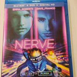  $5 BLU RAY. NERVE. $5 OR TRADE FOR A MOVIE TITLE I DO NOT ALREADY OWN. BLU RAY ONLY NO DIGITAL .