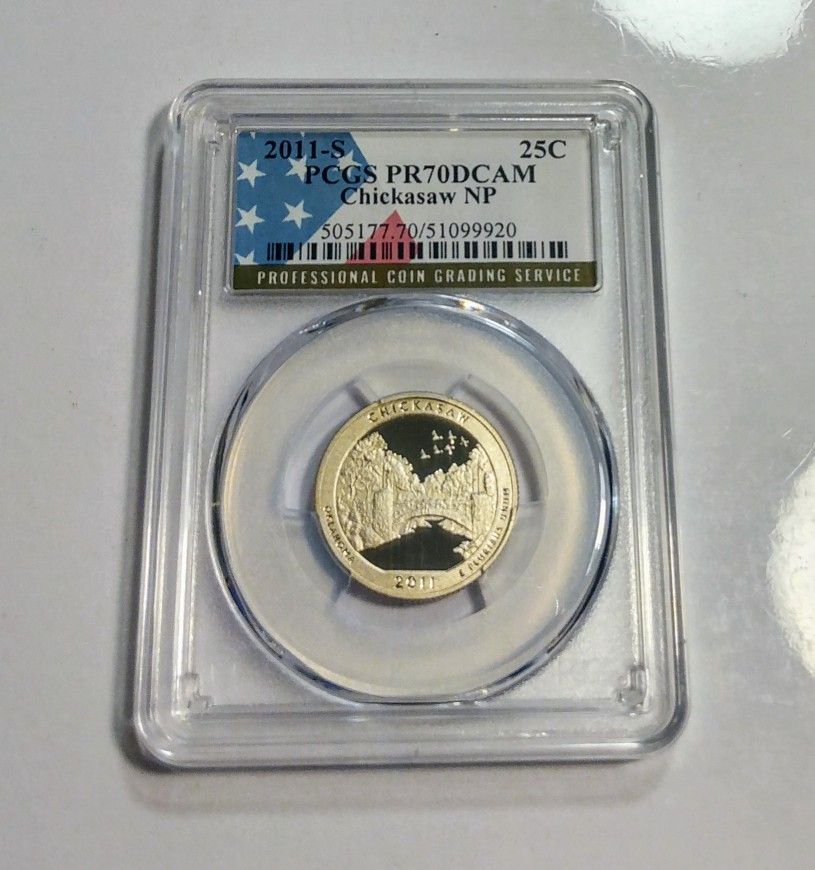 BEAUTIFUL CERTIFIED QUARTER DOLLAR COIN GRADE 70 THE HIGHEST CERTIFICATION FOR COLLECTING