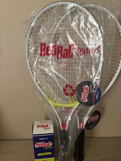 Red ball racks and two balls