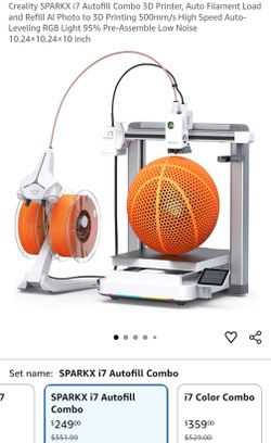 3D Printer: Creality Sparkx I7 with Autofill NIB