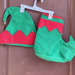 Christmas Elf Costume Set Elf Hat And Elf Shoes