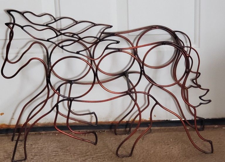 Metal Horse Wine Rack