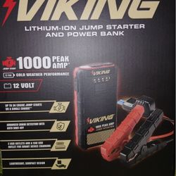 VIKING Brand Lithium-oin Jump Starter 1000 Peak Amp