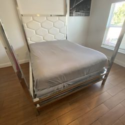  QEEN CANOPY BED-CONCERTO WHITE $900 
