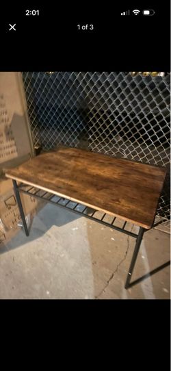 Computer Wood Top Desk with Metal Legs