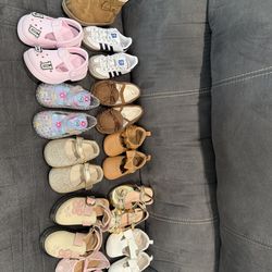 Bag full of toddler shoes