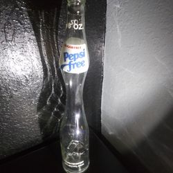 RARE Vintage PEPSI Free Elongated Art Glass Bottle