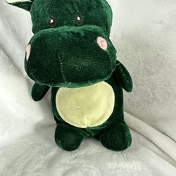 Very Rare Forest Green Hippopotamus K&K Sales  12 1/2”  Good Condition 