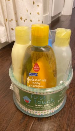 Johnson & Johnson shampoo body wash lotion and Desitin diaper rash cream