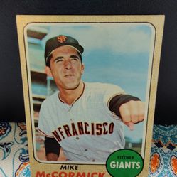 1968 Topps Mike McCormick White Lettering