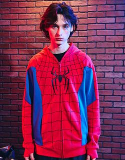 Marvel Red & Black Spider Logo Zip Hoodie