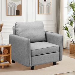 Sofa Couch with Large Storage, Modern Armchair Sofa with Breathable