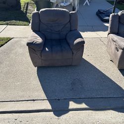 Free reclining, couch, and La-Z-Boy chair
