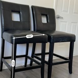 Classy Counter Height Chair with Vinyl Cushion