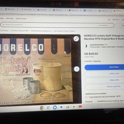Norelco lickety split vintage ice cream machine 