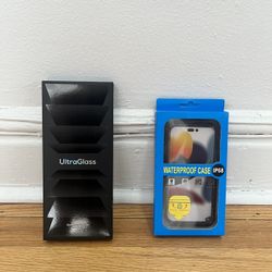 UltraGlass 9H+ Glass for iPhone 16 Pro Privacy Screen Protector + Temdan Compatible with iPhone 16 Pro Case