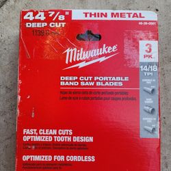 Milwaukee
44-7/8 in. 14/18 TPI Deep Cut Portable Bi-Metal Band Saw Blade (3-Pack) For M18 FUEL/Corded
