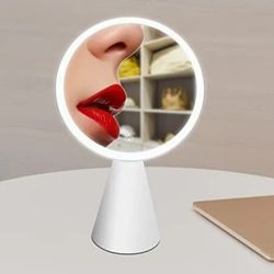 Rechargeable 8" Large and 13" Tall Lighted Makeup Mirror, 1X/5X Magnifying Vanity Mirror with 3 Colors, Brightness
White color
USB Rechargeable Smart 