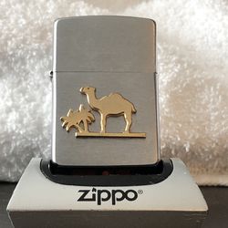 Vintage Find Gold Camel Zippo Lighter In Excellent Condition 