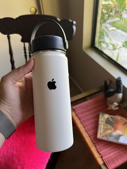 Apple Branded White Hydro Flask