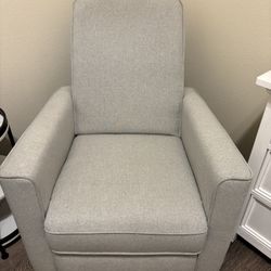 Evolur Raleigh Glider Recliner - Light Grey