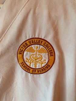 Victor Valley Nursing VVC clinical nursing scrub top L