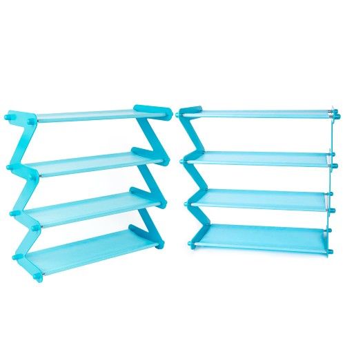 Brand New Set Of 2 Blue & Pink Toddler Shoe Racks
