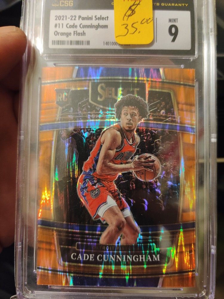 21-22 Panini Select Orange Flash Cade Cunningham