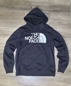Black North face pull over hoodie