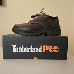 NEW Timberland Pro Titan Oxford 47028 Mens Brown Safety Steel Toe Work Shoe Boots Size 8.5W
