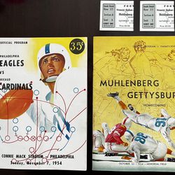 Vintage Football Programs and tickets