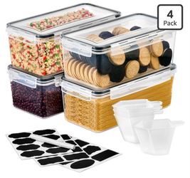 Airtight Food Storage Containers 4-Pack