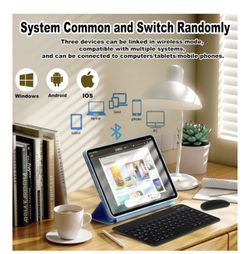 Bluetooth Keyboard and Mouse Combo,Ultra Slim Rechargeable Portable Wireless Keyboard Mouse Set Compact for Android Windows Tablet Cell Phone iPhone i
