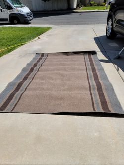 Brown & Blue Stripe Rug