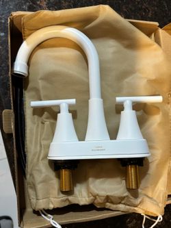 Bathroom Faucets for Sink 3 Hole, Hurran 4 inch Bathroom Sink Faucet with Pop-up Drain and Supply Hoses, $41