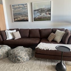 122” Couch Sofa Brown Marron - Price Negotiable