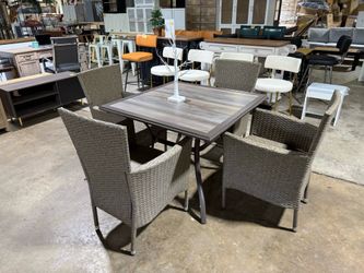 5-Piece Wicker Outdoor Dining Set  $220  Pickup: 📍 3749 Scott Futrell Dr Charlotte, NC 28208  Business Hours: Mon – Sun: 10:30AM – 7:00PM First come 