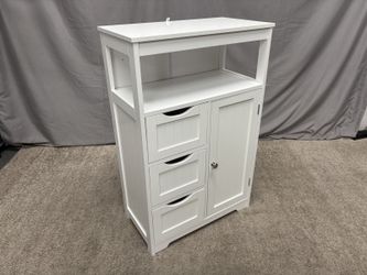 White 3-Drawer Petite Storage Cabinet