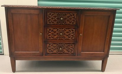 Sideboard: traditional hand-carved wood