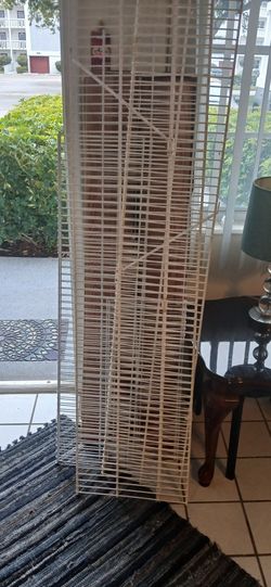 White Metal Shelving, 6 PIECES (3 sizes) $40 ALL.