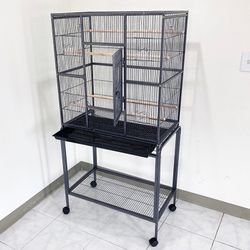 $135 (New in box) Large 63” Bird Cage for Mid-Sized Parrots Cockatiels Conures Parakeets Lovebirds Budgie, 32x19x63”
