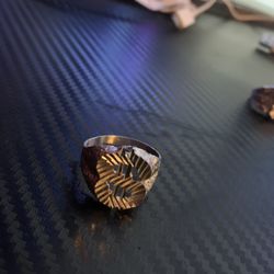 925 Sterling Silver Dollar Sign Ring Size 10