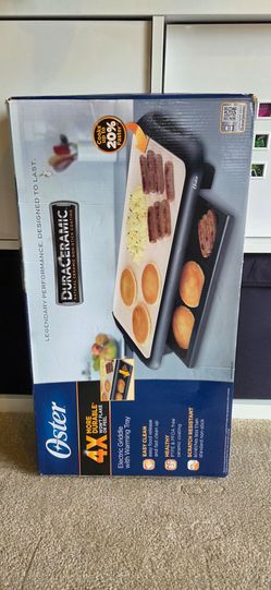 Oster electric griddle with warming tray