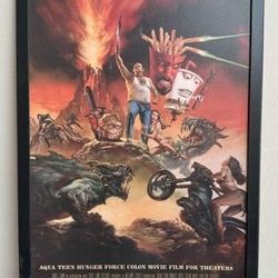 Framed Hard Aqua Teen Hunger Force 24x37 inches Artwork just $10  xox